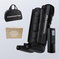 Appareil de thérapie par compression séquentielle intermittente à 6 chambres, masseur de jambes pour drainage lymphatique, 12 modes, télécommande sans fil, minuterie