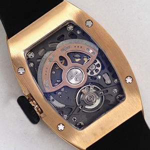 Montre de Luxe Exquise à Boîtier Diamanté, Cadran Onyx Rouge, Index Lumineux, Vis en Titane – Idéale pour les Occasions d'Élite sur le Tapis Rouge - Product Image 5