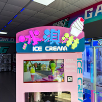 Nouvelle machine à crème glacée NAUGHTY DOG 220V, sirop lait/crème glacée, saveurs automatiques, pour commerce de détail en libre-service, garantie 1 an