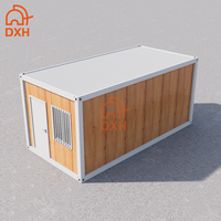 Maison conteneur modulaire détachable avec panneaux sandwich en grain de bois Petites maisons prêtes à être expédiées pour