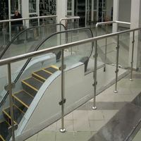 Design moderne 304/316/2205 Inox Acier inoxydable Ascenseur Rail Balcon Balustrade Post Escalier Main courante avec garde-corps en verre