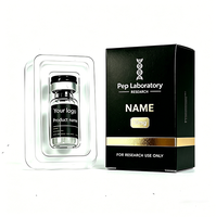Personnalisez votre logo – Petites boîtes d'emballage pour flacons de 3 ml, 10 ml, flacons de peptides de 2 ml/5 ml/10 ml, boîte d'étiquettes de flacons avec estampage à chaud doré et plateau en plastique