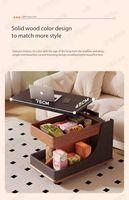 Table basse latérale mobile en bois massif de style moderne pour petit appartement thé et balcon meubles de maison salon