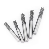 Fraise à queue en carbure de qualité industrielle à 2/4 dents pour l'usinage de l'acier, outil de coupe, fraise de défonceuse, usinage CNC, revêtement ODM AITiN