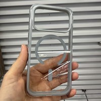Coque de téléphone magnétique transparente antichoc quatre côtés avec bouton photo pour iPhone 17 Pro Max, Nouveauté 2025