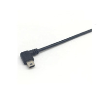 Câble USB 2.0 mâle mini 5 broches OEM personnalisé, 0,5 m, 1 m, angle gauche/droite, 90 degrés, tressé en PVC pour appareil photo et ordinateur, échantillon gratuit
