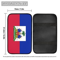 Coussin antidérapant fin et élégant pour accoudoir de voiture, imprimé drapeau haïtien, pour soulager la fatigue des bras pendant la conduite
