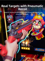 FUNSPACE Machine de tir à la cible d'intérieur pour 4 personnes, jeu de tir de fête, machine de jeu d'arcade à monnayeur