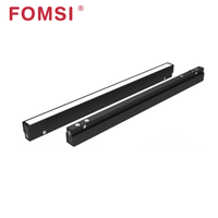 FOMSI Système d'éclairage sur rail LED magnétique antireflet mince de 8mm Éclairage de profil linéaire 8W Plafonnier linéaire sur rail magnétique en aluminium