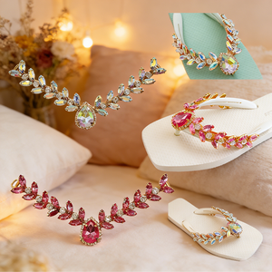 Women's Latest V-Shape Flip Flop <strong>Shoe</strong> <strong>Accessory</strong> with Fashionable Rhinestone Metal Decoration Buckle <strong>Shoe</strong> Decorations - Product Image 6