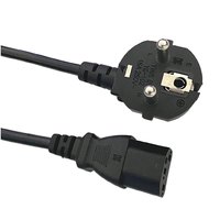 Câble d'extension électrique de haute qualité certifié KC C19, connecteur femelle IEC, 3 prises, cuivre, isolation PVC/caoutchouc, options 1-2m