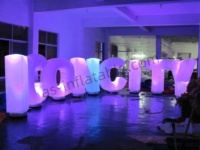 Lettres gonflables géantes lumineuses RGB personnalisées, alphabet gonflable illuminé pour mariage, fête, publicité, décoration