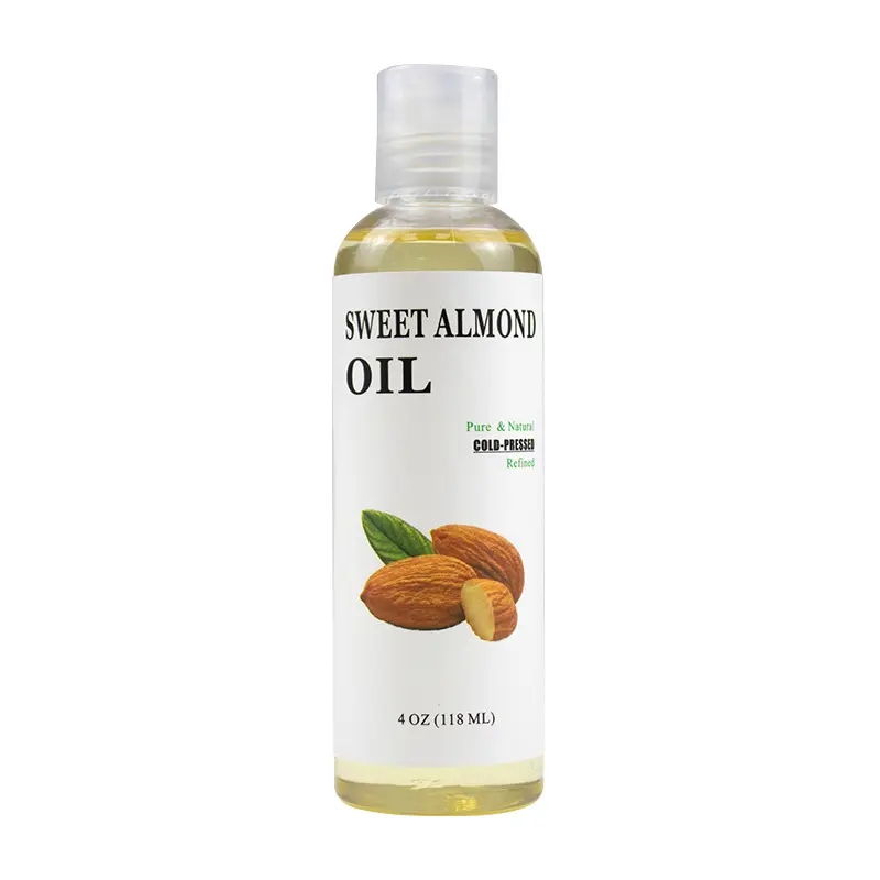 Olio di Base di mandorle dolci all'ingrosso di fabbrica olio vettore di alta qualità 118ml per massaggio di pelle, capelli e corpo