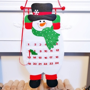 Non-Woven <strong>Felt</strong> Hanging Ornaments Set Christmas <strong>Advent</strong> <strong>Calendar</strong> with Santa Snowman Reindeer Shapes Wall Hanging Decor - Product Image 3