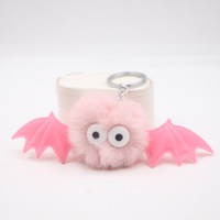 Peluche de chauve-souris mignonne pour Halloween, porte-clés en peluche d'elfe, pendentif mignon, petit diable, ailes dynamiques, porte-clés de voiture