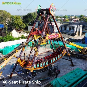 เครื่องเล่นเรือไวกิ้ง 24 ที่นั่ง แบบไม่ต้องใช้ฐานราก สำหรับสวนสนุกขนาดใหญ่ งานแสดงสินค้า และงานรื่นเริง - Product Image 5
