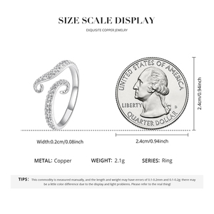 Anillo de circonita cúbica plateado con forma de tentáculo de pulpo, engaste micro pavé, estilo bohemio unisex, joyería de uso diario, regalo - Product Image 5