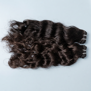 Extensions de cheveux humains Remy indiens vierges à 100 %, couleur naturelle 1b, sans traitement chimique, double trame machine, permanent et toutes les couleurs - Product Image 1