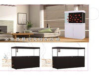 Aquariums pour plantes tropicales noires A1-1000, aquariums en verre diamanté avec lumière et pompe pour la décoration de la maison