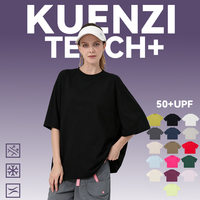 Camiseta Kuenzi Extra Grande con Protección Solar UPF 50, Logotipo Personalizado, Cuello Redondo, Manga Corta, 72% Algodón, 20% Sorona, 240GSM, Transpirable, para Mujer