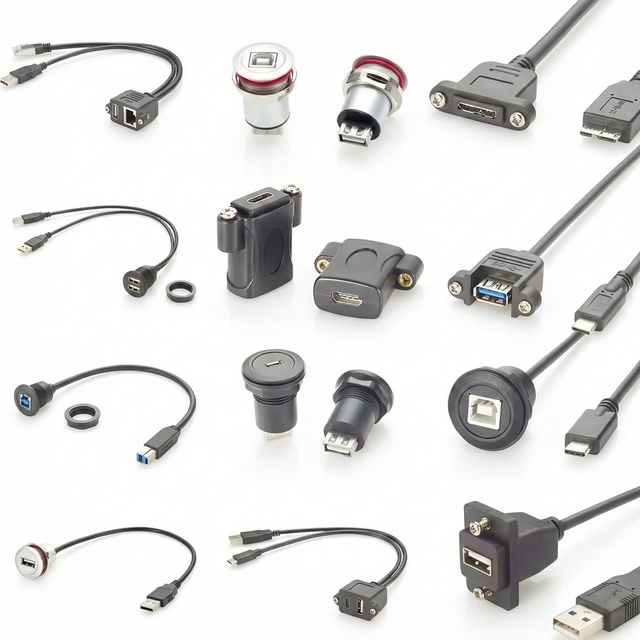 Custom USB Connector USB 2.0/3.0/3.1 Type-A/C/Micro/Mini High-Speed Data Transfer Connector for Industrial Consumer Electronics