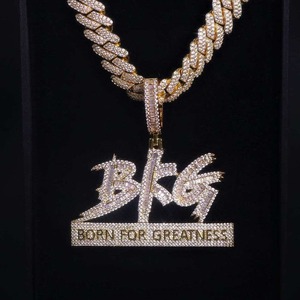 Pendentifs Hip Hop Moissanite Diamant Style Urbain Lettres Artistiques Classiques pour Unisexe - Product Image 5