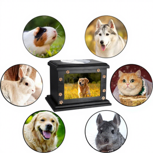Urna ecológica y biodegradable de madera para cenizas de mascotas, caja conmemorativa para la <span class=keywords><strong>muerte</strong></span> de <span class=keywords><strong>un</strong></span> animal, para entierro o conservación. - Product Image 3