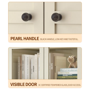 Armoire à classeurs métallique à trois niveaux, bibliothèque moderne en acier <span class=keywords><strong>de</strong></span> haute qualité avec 2 portes vitrées <span class=keywords><strong>pour</strong></span> la maison, le bureau ou le salon - Product Image 4