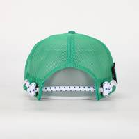 Topi Truker Pria Bordir 3D Berkualitas Tinggi Lima Bagian Custom Grosir, Bahan Mesh Bernapas, Dapat Disesuaikan, untuk Olahraga Luar Ruangan