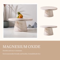 Leichter Moderner Langlebiger Couchtisch aus Magnesiumoxid-Material für den Außenbereich für Hotel & Villa