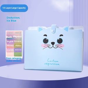 Công suất lớn phim hoạt hình cung cấp trường an toàn lưu trữ nguồn cung cấp biểu tượng tùy chỉnh dễ thương phim hoạt hình màu PP nộp hồ sơ sản phẩm A4 tập tin Túi - Product Image 6