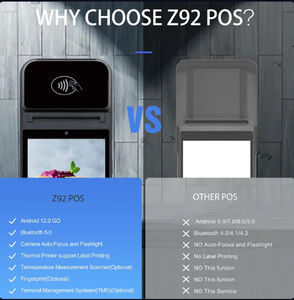 ATP Z92 5.5 inch Android 12.0 POS nhiệt máy in hóa đơn với Android 12 , 5.5 "Màn hình cảm ứng thiết bị đầu cuối cầm tay <span class=keywords><strong>PDA</strong></span> máy in, - Product Image 5