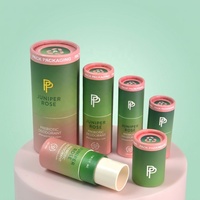 Tabung Lip Balm Kertas Kraft Ukuran Khusus Bebas Plastik Biodegradable Dapat Didaur Ulang Wadah Kosong untuk Krim Wajah Deodoran Padat