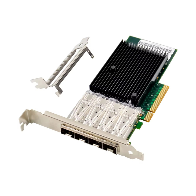 X710 Quad-SFP+ Fiber Server Adapter 10GbE Network Card PCIe X8 Internal for AI Severs Converged NIC Network Interface
