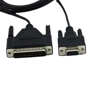 DB9 (9-Pin) Female to DB25 (25-Pin) Male Serial Null Modem Cable