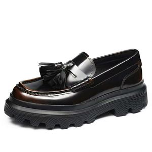 Zapatos Oxford de Cuero Genuino para Hombre, con Cordones, Antideslizantes, para Vestir, de Oficina, Planos, para Caminar, Zapatos de Cuero, Zapatos para Hombre - Product Image 5