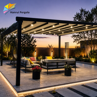 Pergola rétractable en PVC, auvent de jardin en aluminium, pavillon extérieur thermolaqué pour restaurant et villa