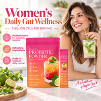 Poudre Probiotique VitaHall pour Femmes 5 Milliards d'UFC Saveur Mojito, Favorise la Santé Intestinale et l'Équilibre Digestif 0% Sucre 30 Sachets 150g