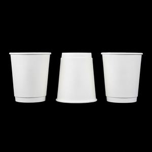<b>Customized</b> Eco Friendly Disposable Hot Drink White Double Wall Coffee Paper <b>Cups</b> With Logo - Product Image 4