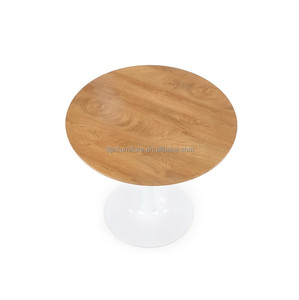 Design semplice <span class=keywords><strong>tavolo</strong></span> da <span class=keywords><strong>cucina</strong></span> a tulipano semplice MDF <span class=keywords><strong>in</strong></span> <span class=keywords><strong>legno</strong></span> gamba <span class=keywords><strong>in</strong></span> metallo bianco <span class=keywords><strong>tavolo</strong></span> da pranzo <span class=keywords><strong>con</strong></span> piedistallo - Product Image 2