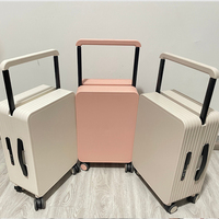 Valise à roulettes unisexe conforme aux normes de cabine, 20 pouces, en ABS, avec poignée large, roues multidirectionnelles silencieuses, construction robuste et durable