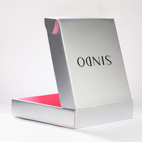 Boîte cadeau personnalisée de qualité supérieure en argent, double face, avec laminage mat, en matériaux recyclés, en forme d'avion, pour vêtements, cosmétiques, maquillage