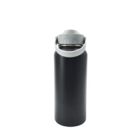 Bouteille isotherme à double paroi en acier inoxydable de qualité alimentaire, avec poignée ergonomique, couvercle à poignée latérale rivetée, anti-fuite, pour le sport, le camping et le fitness