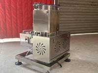 Machine automatique à galettes de hamburger pour restaurants, machine à mouler les galettes de légumes et de poulet avec moteur, capacité de 35 pièces/min