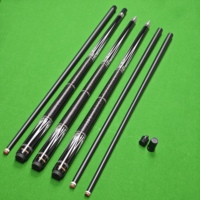 Tongkat Snooker Berkualitas Tinggi Maple 1/2 Split High-Tech dengan Sambungan Baja Anti Karat, Shaft Serat Karbon Fiberglass - Ringan 2-bagian