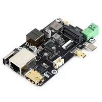 Tarjeta Adaptadora Multifunción PCIe a M.2 NVME SSD para Raspberry Pi 5, con PoE Ethernet, Alimentación a través de RJ45, Sin Controladores, para Salida 4K