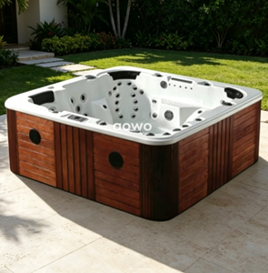 Spa <span class=keywords><strong>Jacuzzi</strong></span> extérieur pour <span class=keywords><strong>5</strong></span> <span class=keywords><strong>personnes</strong></span> avec coque en acrylique, bain à remous, baignoire spa, jets de massage hydromassants - Product Image 1