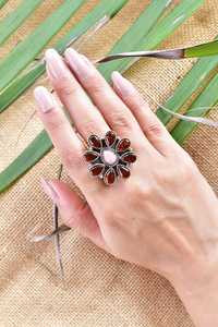 Handmade Amber Sterling Silver <b>Adjustable</b> <b>Ring</b> Natural Amber Gemstone Jewelry for Women Wholesale - Product Image 6