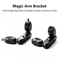 Support de caméra en alliage d'aluminium avec bras articulé, vis 1/4 et 3/8, rotule de montage, bras réglable pour moniteur, support de téléphone, caméra d'action, OEM