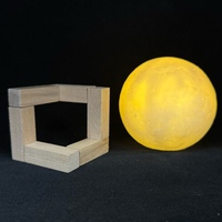 Vente en gros de table de chevet Ins Moon, lampe de bureau à LED peinte à la main, interrupteur de forme rechargeable par USB, style graffiti pour la maison
